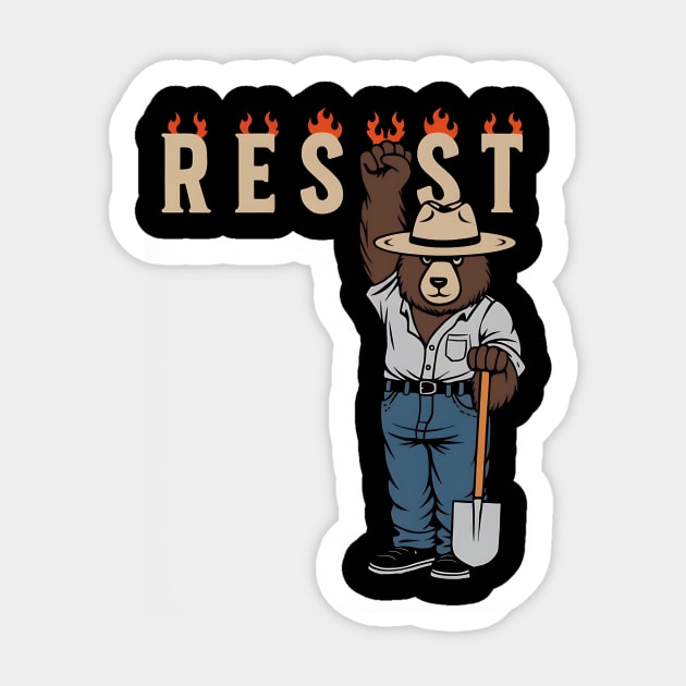 The Resist Bear Nation Park Funny Sticker by ArtistTee ⭐⭐⭐⭐⭐